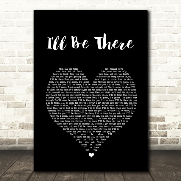 Jess Glynne I'll Be There Black Heart Song Lyric Quote Print