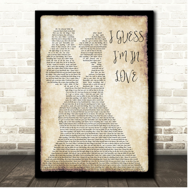 Clinton Kane I GUESS IM IN LOVE Lesbian Women Dancing Song Lyric Print