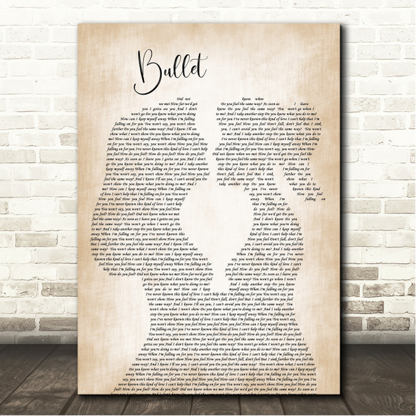 Ann Marr Bullet Lesbian Couple Song Lyric Print