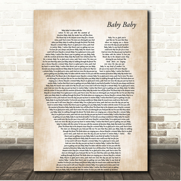 Amy Grant Baby Baby Mother & Baby Song Lyric Print