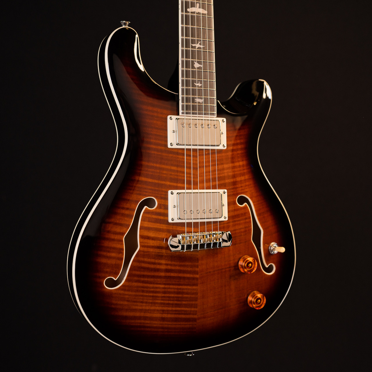 PRS SE Hollowbody II Guitar - Black Gold Burst