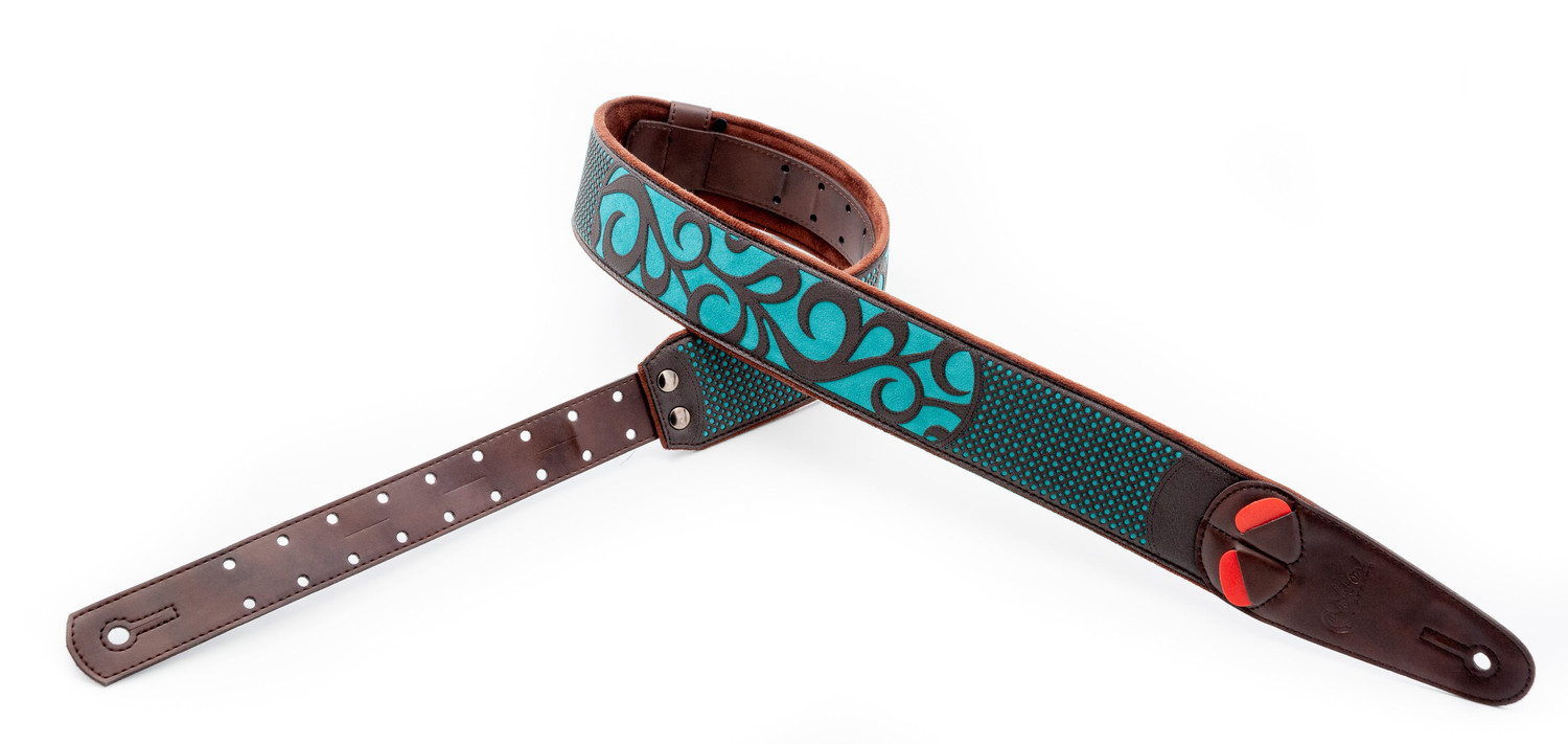 RightOn! Go Nashville Teal Guitar Strap