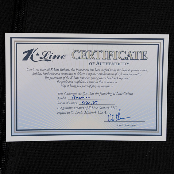 K-Line Truxton Electric Guitar - Black Double Bound K-Line Truxton Electric Guitar - Black Double Bound