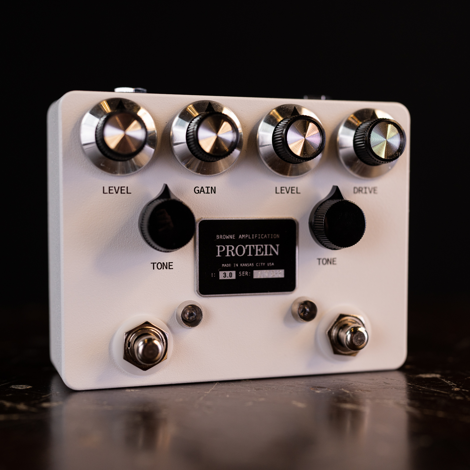 Browne Amplification Protein Dual Overdrive Pedal V3 - White