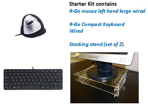 Home Office Hybrid Worker Starter Kit R-Go Large Left Hand wired