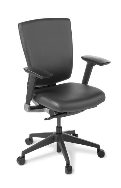 Cloud Execeutive Armchair Black leather fully upholstered