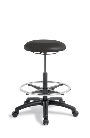 Stool Mobile Vinyl High lift with ring Button