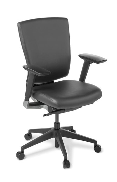 Cloud Execeutive Armchair Black leather fully upholstered