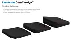 Lumbar support 3 in 1 wedges black
