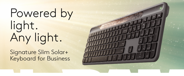 Keyboard Wireless Solar Powered Slim Logitech