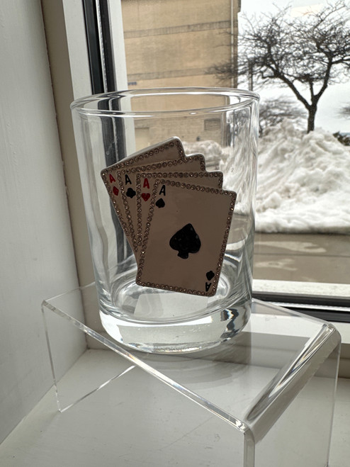 Playing cards Old Fashioned Glasses