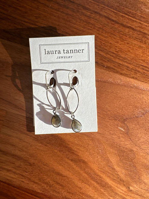 Laura Tanner Pera Drop Labradorite Sterling Silver Earrings