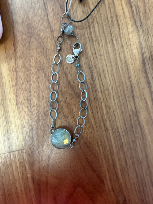 Laura Tanner Circa Drop Labradorite Sterling Silver Bracelet