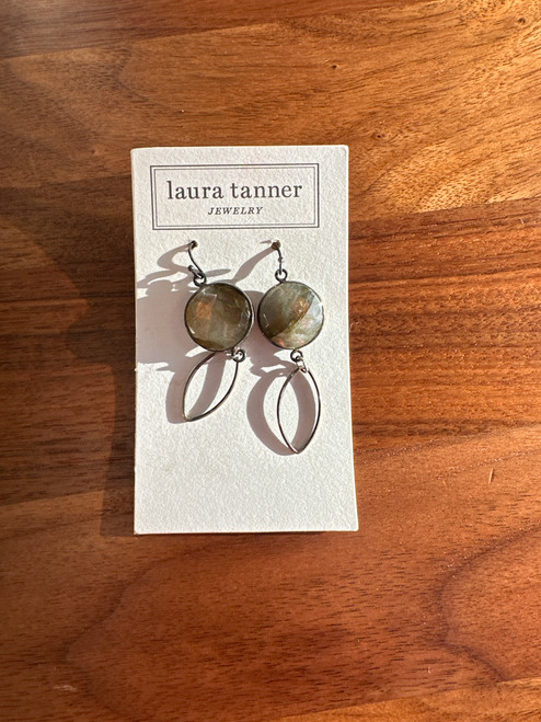 Laura Tanner Circa Drop Labradorite Sterling Silver Earrings