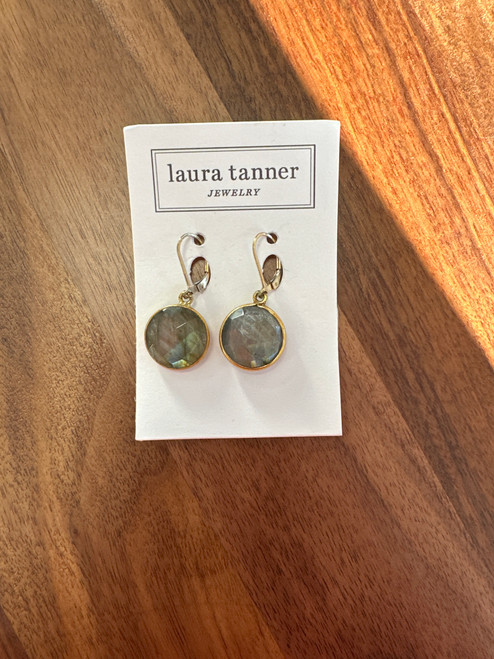 Laura Tanner Circa Labradorite Gold Earrings