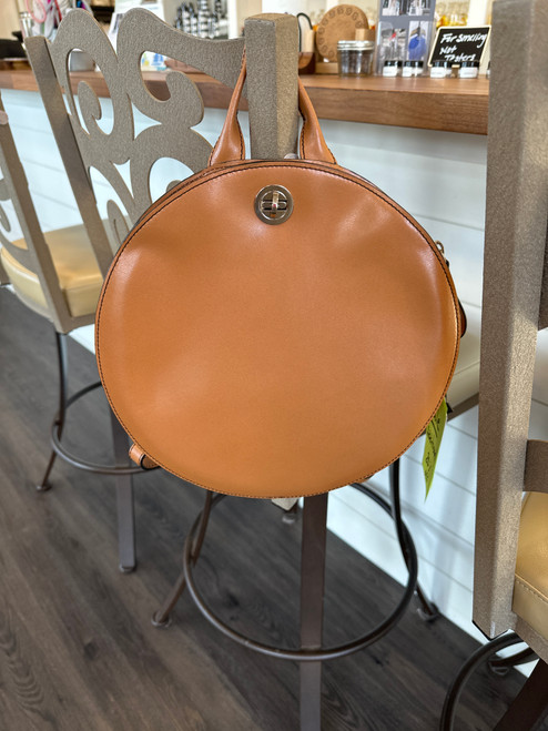 Boga Bags Natural Leather Circle Backpack