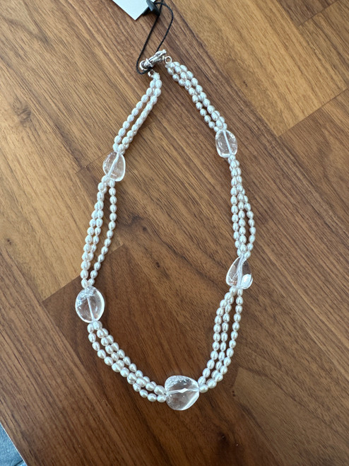 Pearls and Swarovski Crystal necklace