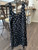 Ruffle Fashque Dress Black w/White Dots XL