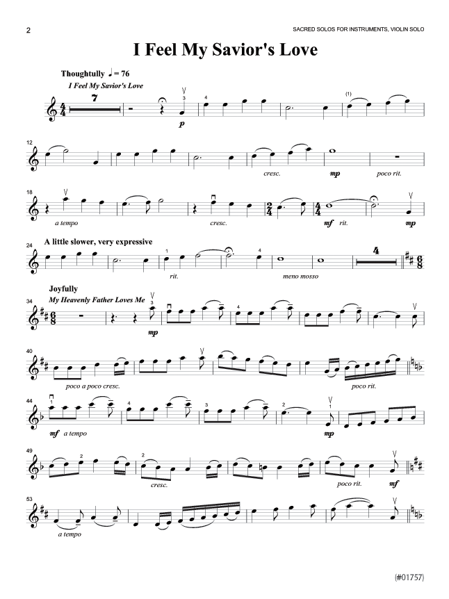 Sacred Solos for Instruments for Violin - Linton-MILANO Music