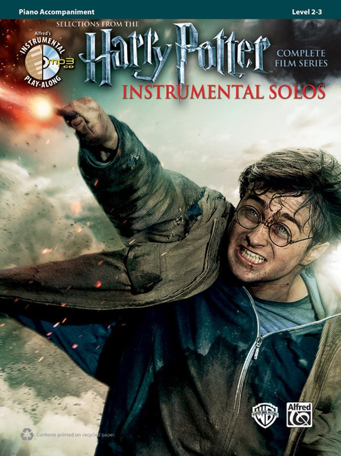 Alfred's Instrumental Play-Along - Harry Potter Instrumental Solos, Selections from the Complete Film Series, Level 2-3 Piano Accompaniment - Flute - (Book/Online Access Included)