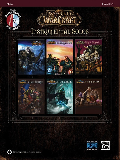 Alfred's Instrumental Play-Along - World of Warcraft Instrumental Solos, Level 2-3 for Flute (Book/CD Set)