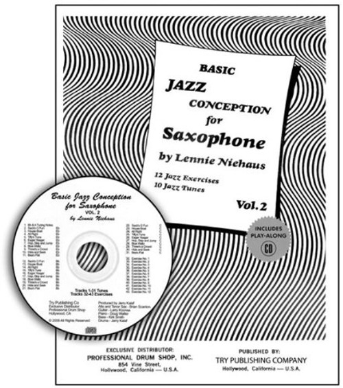 Basic Jazz Conception for Saxophone, Volume 2 by Lennie Niehaus (Book/CD Set)