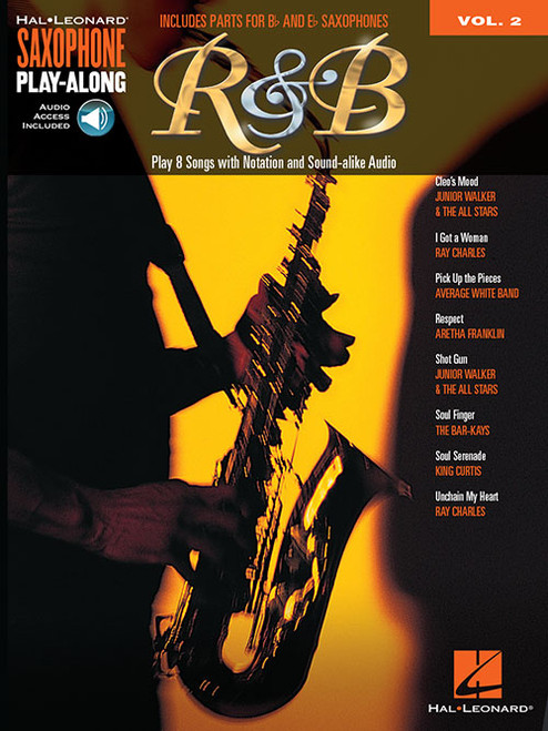 Hal Leonard Saxophone Play-Along Volume 2 - R&B for Alto Saxophone (Book/Audio Access Included)
