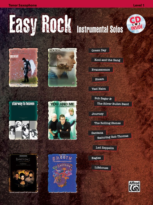 Easy Rock Instrumental Solos, Level 1 for Tenor Sax (Book/Online Access Included)