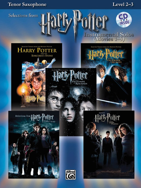 Selections from Harry Potter (Movies 1-5) Instrumental Solos, Level 2-3 for Tenor Saxophone (Book/CD Set)
