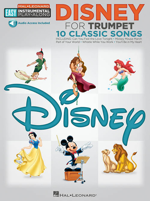 Hal Leonard Easy Instrumental Play-Along - Disney for Trumpet: 10 Classic Songs (with Audio Access)