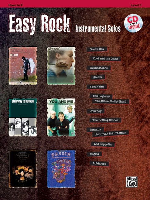 Easy Rock Instrumental Solos, Level 1 for Horn in F (Book/CD Set)