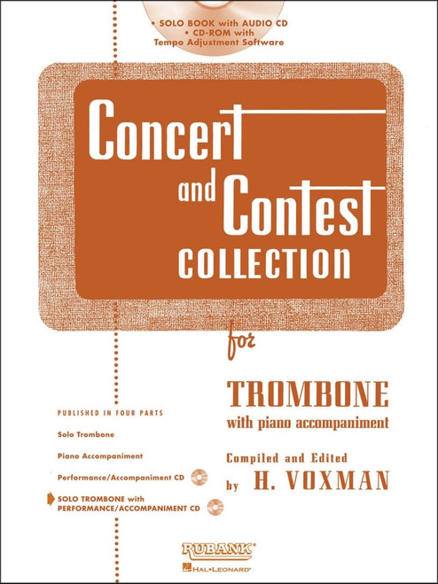 Concert and Contest Collection for Trombone (Rubank Educational Library No.296) by H. Voxman (Book / Online Audio Access Set)