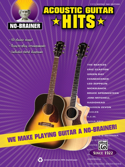 No-Brainer Acoustic Guitar Hits in Easy Guitar Tab Edition