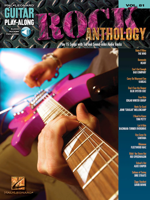 Rock Anthology -- Hal Leonard Guitar Play-Along Volume 81 (Book/CD Set)