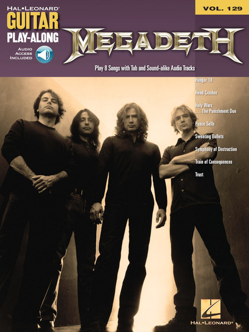 Megadeth -- Hal Leonard Guitar Play-Along Volume 129 (Book/CD Set)