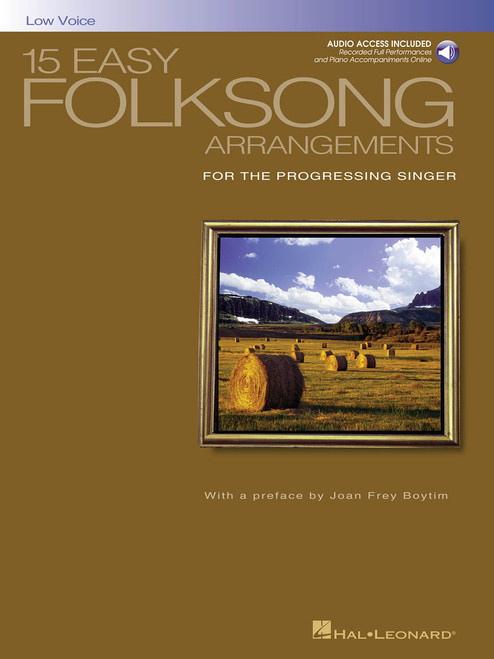 15 Easy Folksong Arrangements (Low Voice) - w/Audio Access