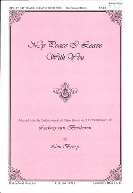 My Peace I Leave With You - Arr. Lon Beery - SATB and Piano