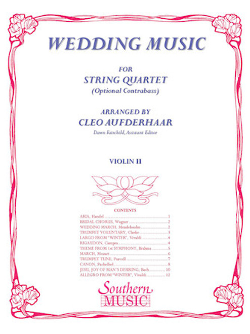 Wedding Music arr. Cleo Aufderhaar (String Quartet) - Violin II