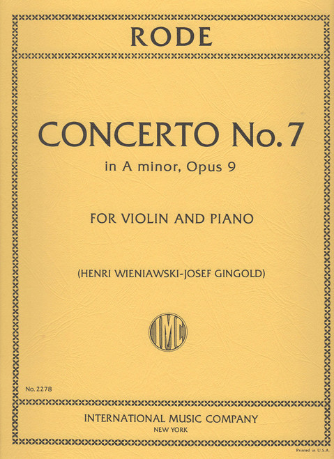 Rode - Concerto No. 7 in A Minor, Op. 9 - Violin & Piano