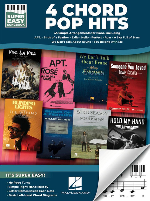 Super Easy Songbook: 4 Chord Pop Hits - Piano/Keyboard