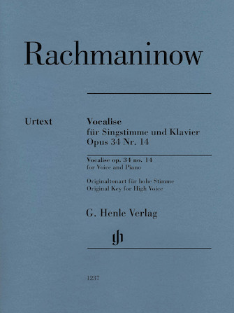 Rachmaninow - Vocalise Op. 34 No. 14 - Piano/Vocal