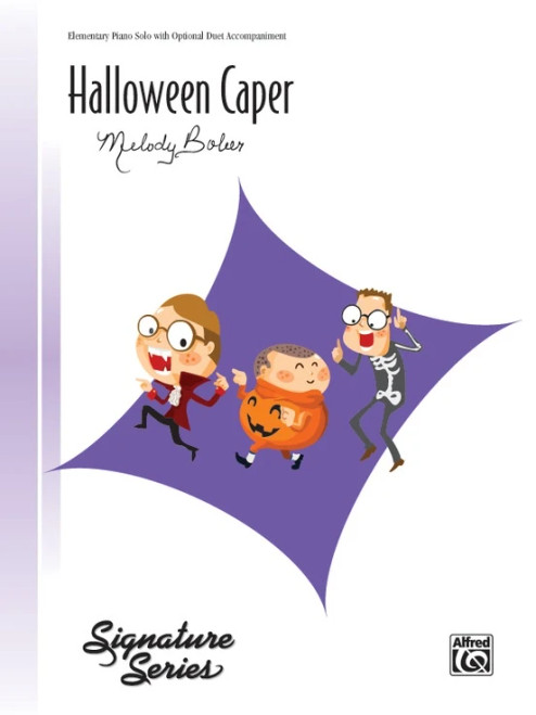 Halloween Caper - Elementary Piano Solo with Optional Duet Accompaniment