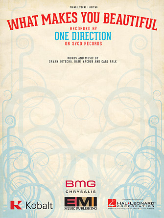 What Makes You Beautiful - Piano/Vocal/Guitar
