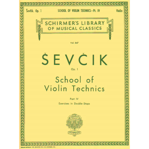 Sevcik Op. 1 School of Violin Technics Part IV: Exercises in Double-Stops