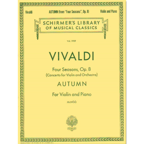 Vivaldi Four Seasons, Op. 8 (Concerto for Violin and Orchestra): AUTUMN for Violin and Piano by Rok Klopcic