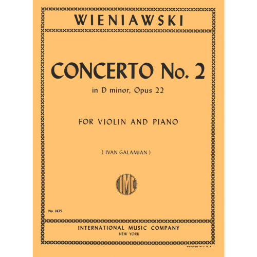 Wieniawski - Concerto No. 2 in D Minor, Opus 22 for Violin and Piano by Ivan Galamian