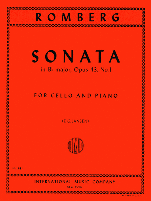 Romberg - Sonata in B♭ Major, Opus 43, No. 1 for Cello and Piano by F.G. Jansen