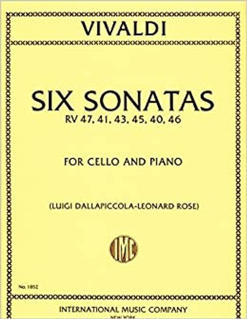 Vivaldi - Six Sonatas RV 47, 41, 43, 45, 40, 46 for Cello and Piano by Luigi Dallapiccola & Leonard Rose