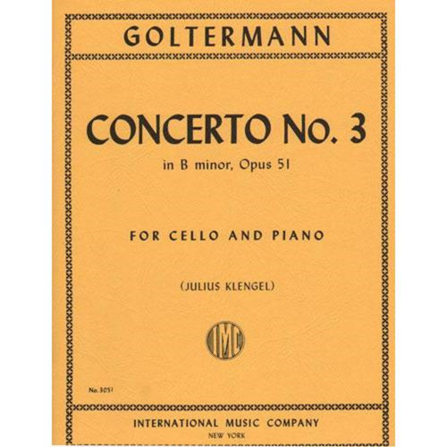 Goltermann - Concerto No. 3 in B Minor, Opus 51 for Cello and Piano by Julius Klengel