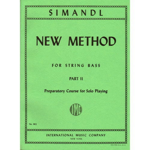 Simandl - New Method for String Bass Part II - Preparatory Course for Solo Playing